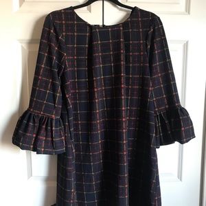 Nina Leonard plaid dress